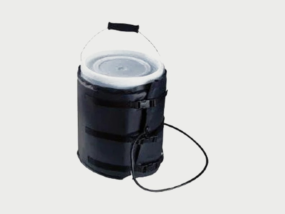 Fötuhitari, einangruð hitakápa utan um 25 kg fötu
